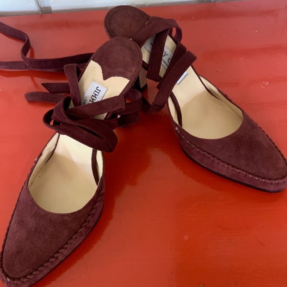 Jimmy Choo wrap around suede 4” heel - Picture 11 of 13